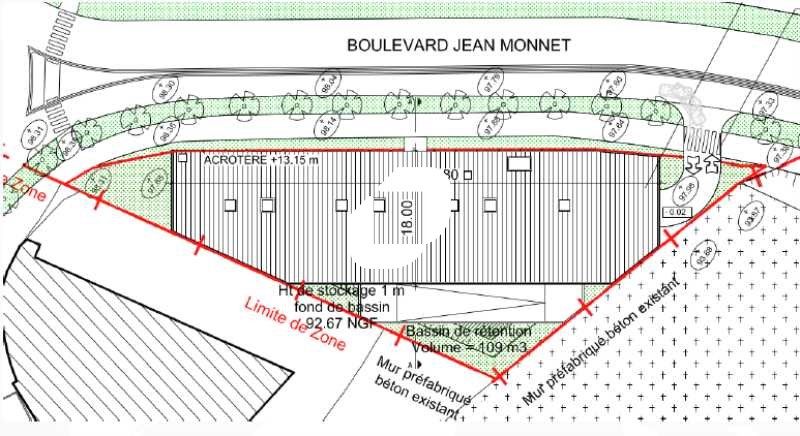 Location locaux commerciaux 1765 m² non divisibles