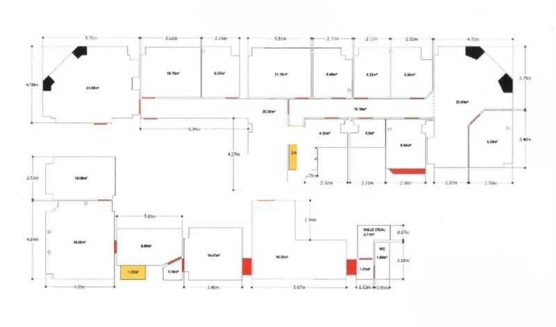 Location bureaux 220 m² non divisibles
