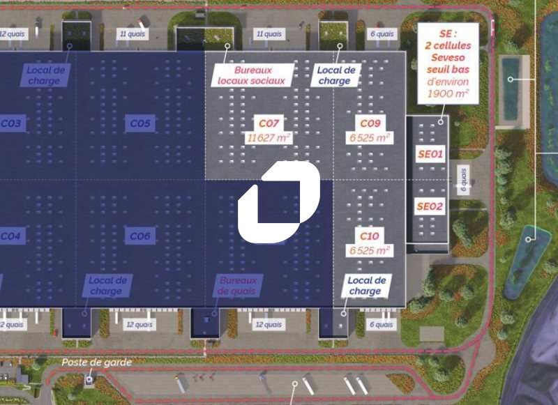 Location entrepots 28477 m² divisibles à partir de 6525 m²