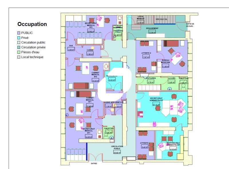 Location bureaux 244 m² non divisibles