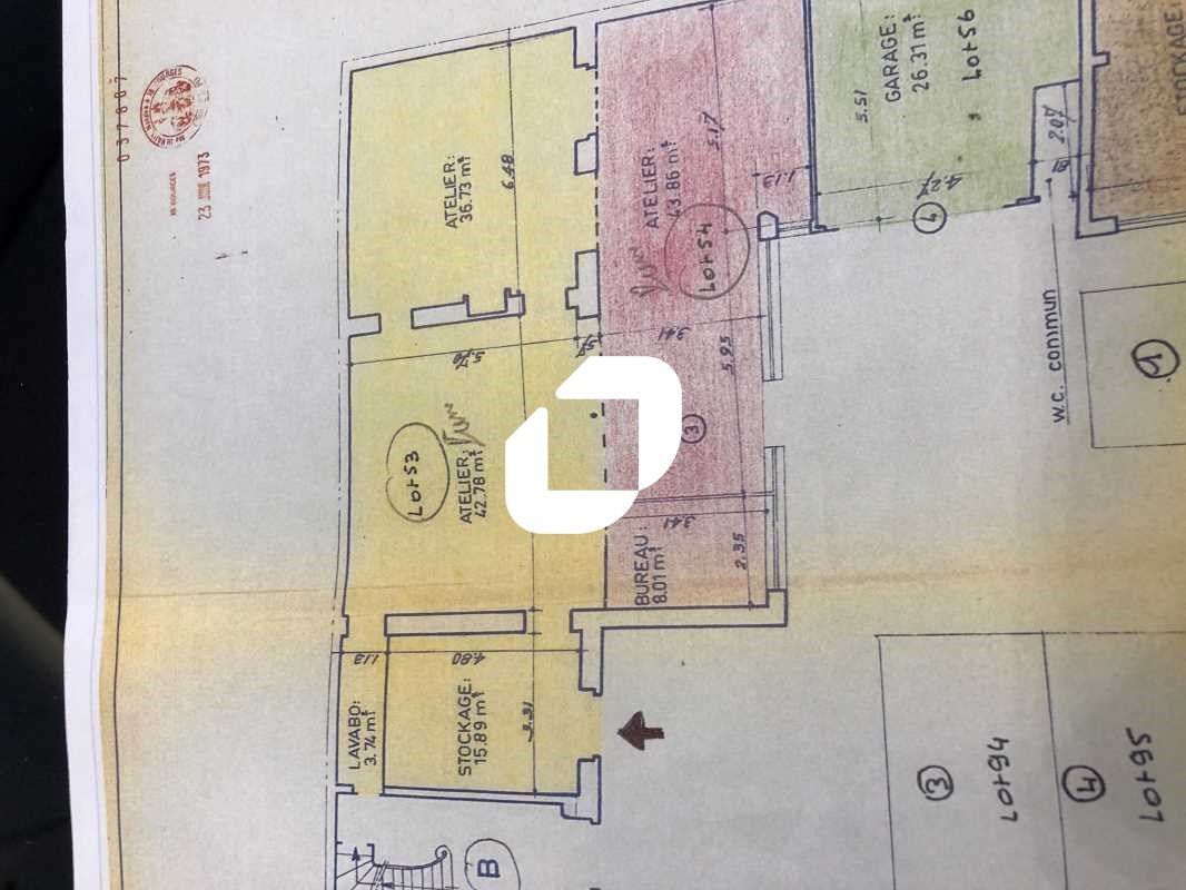 Vente bureaux 168 m² non divisibles