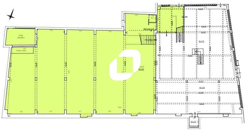 Vente bureaux 616 m² non divisibles