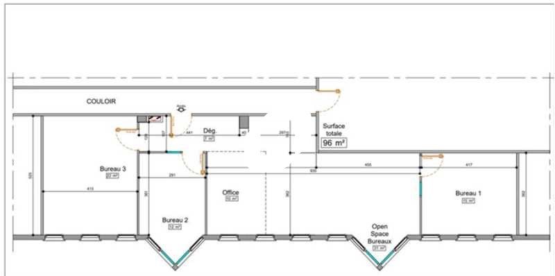 Location bureaux 34 m² divisibles à partir de 12 m²