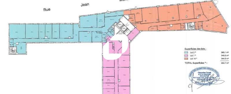 Location bureaux 1047 m² divisibles à partir de 161 m²
