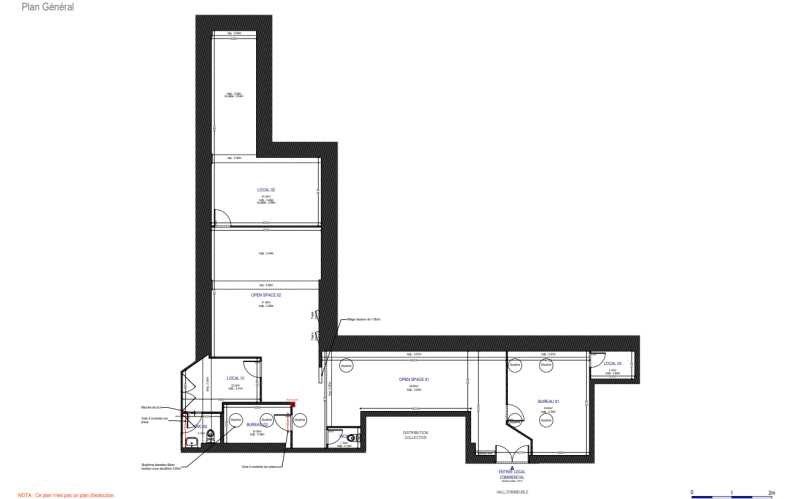 Vente bureaux 160 m² non divisibles