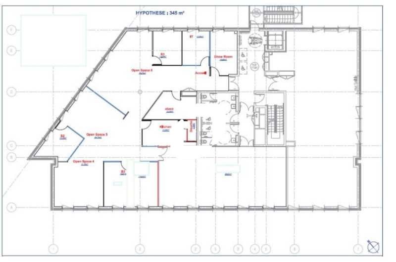 Vente bureaux 345 m² non divisibles