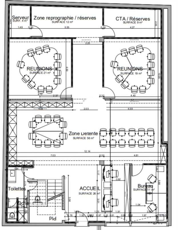 Vente bureaux 355 m² non divisibles