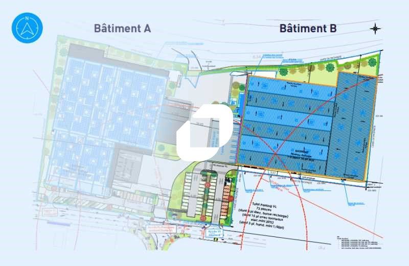 Location entrepots 6822 m² non divisibles