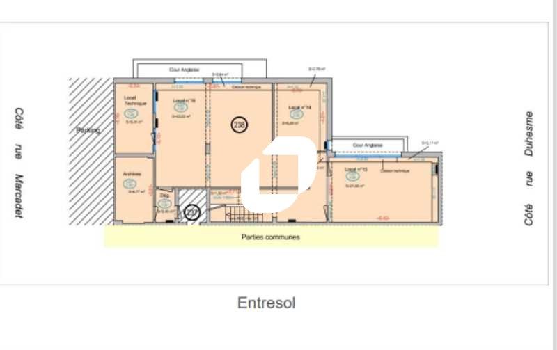 Vente bureaux 415 m² non divisibles