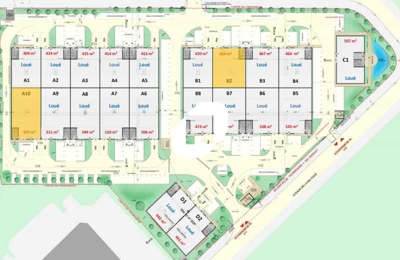 Location entrepots 511 m² non divisibles