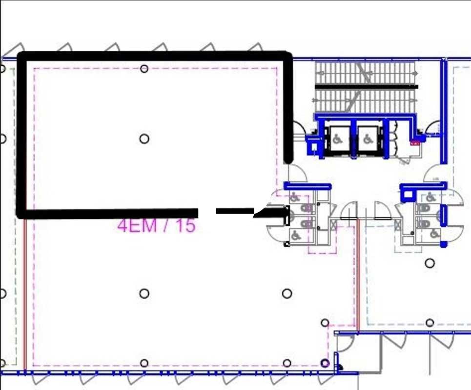 Location bureaux 100 m² non divisibles