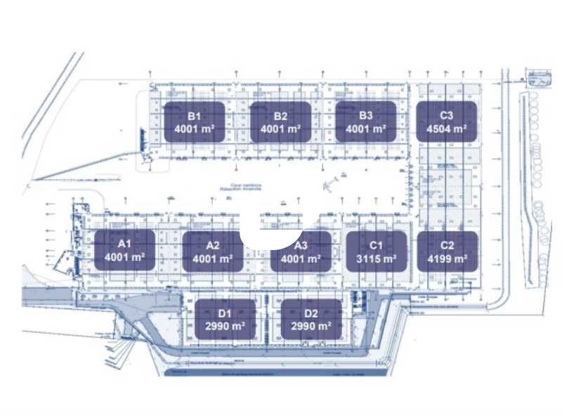 Location entrepots 21467 m² non divisibles