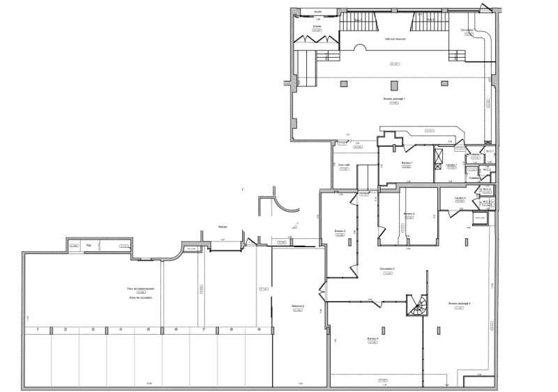Location bureaux 807 m² non divisibles