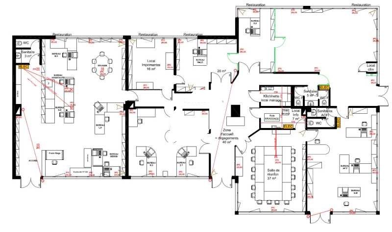 Vente bureaux 393 m² non divisibles