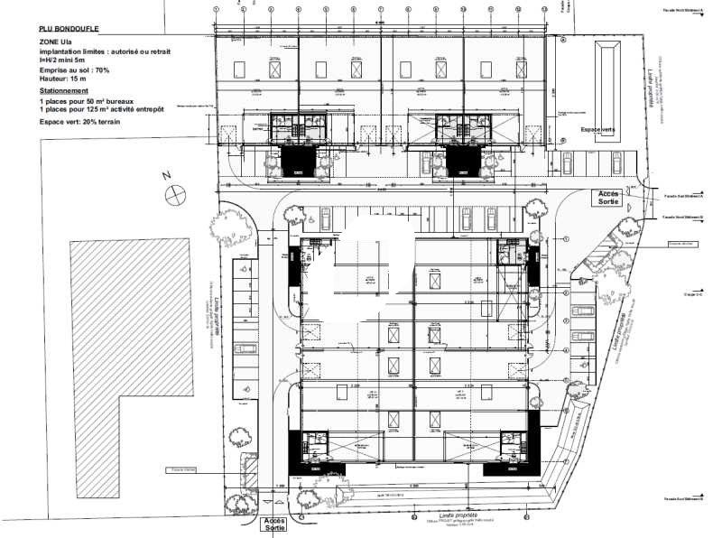 Location entrepots 415 m² non divisibles