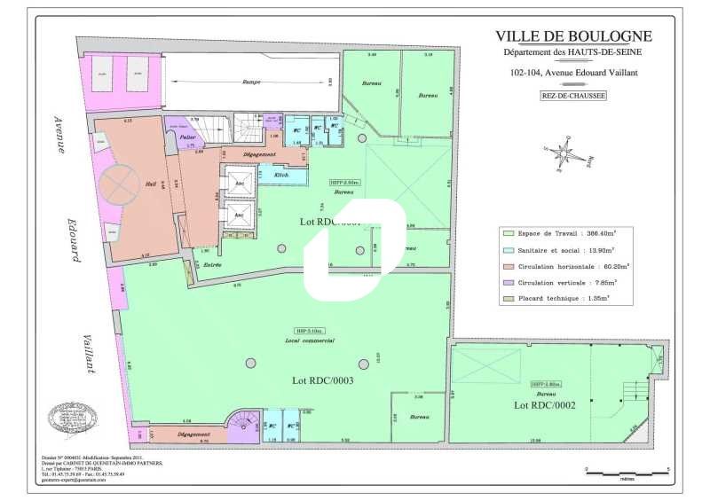 Location bureaux 267 m² divisibles à partir de 131 m²