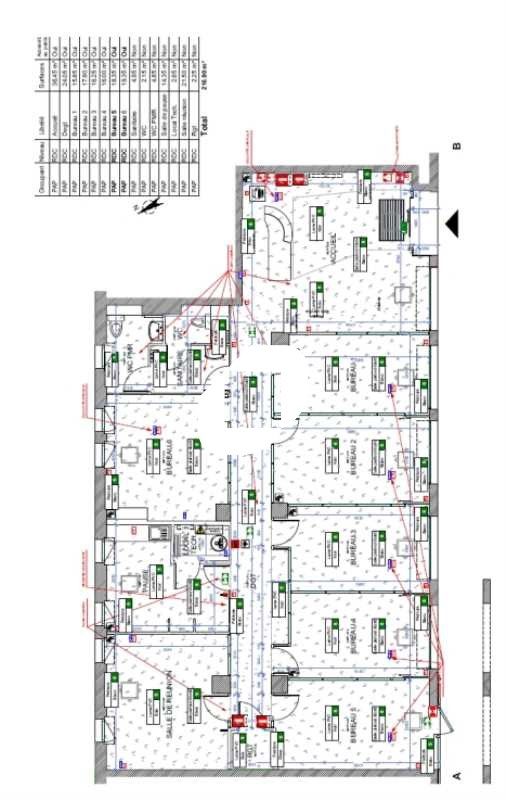 Vente bureaux 210 m² non divisibles
