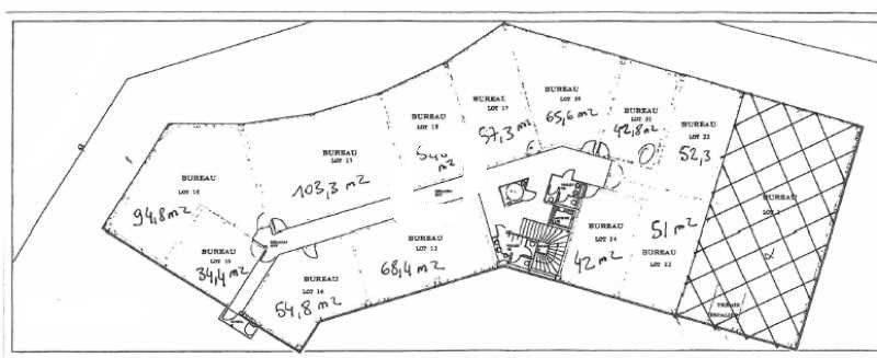 Vente bureaux 366 m² non divisibles