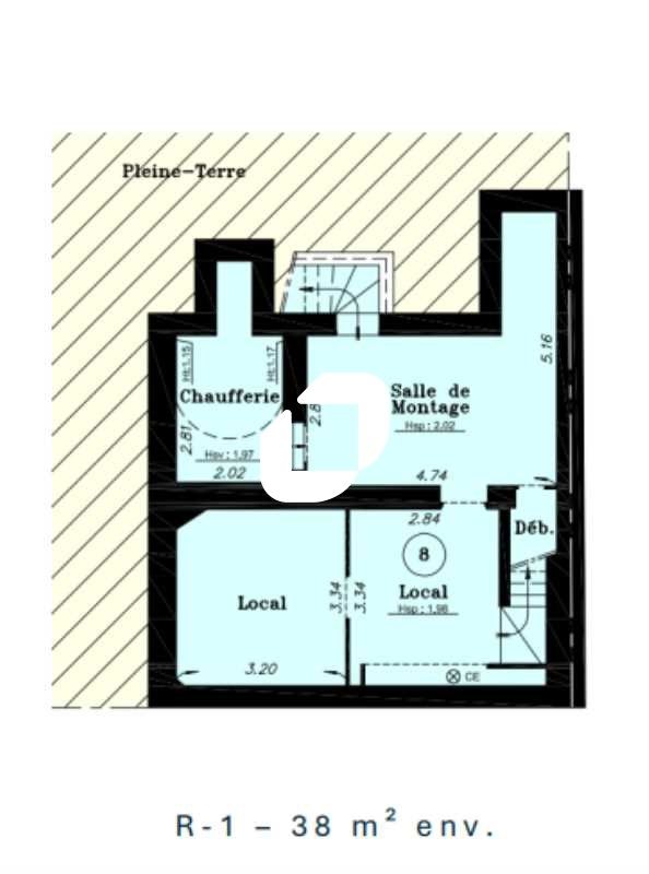 Location bureaux 128 m² non divisibles