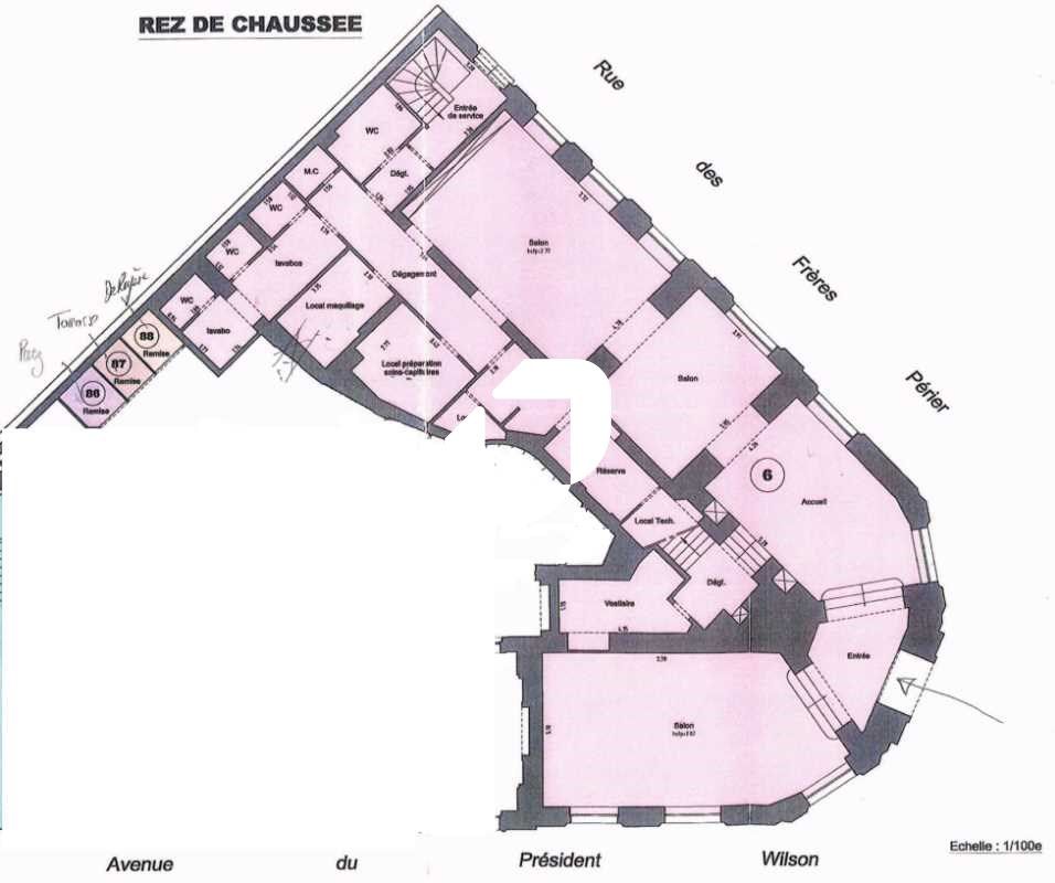 Location locaux commerciaux 349 m² non divisibles
