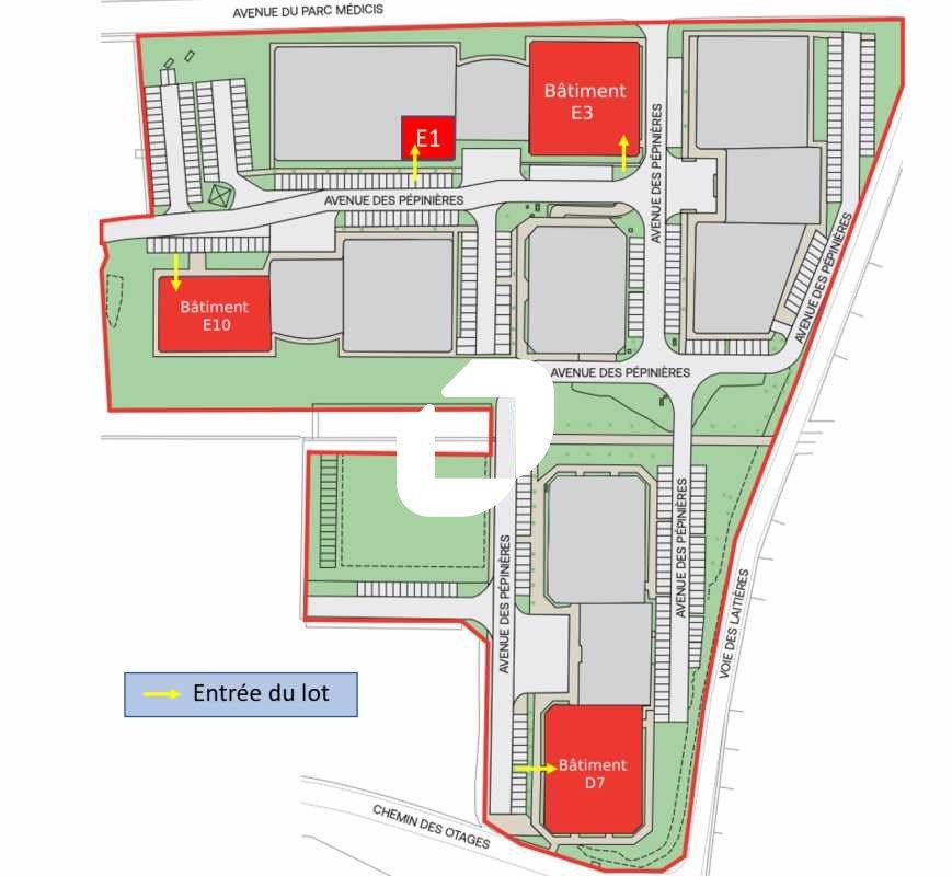 Location entrepots 2427 m² divisibles à partir de 639 m²