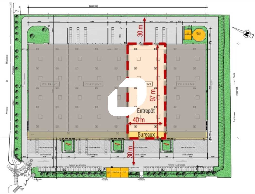 Location entrepots 8577 m² divisibles à partir de 4272 m²