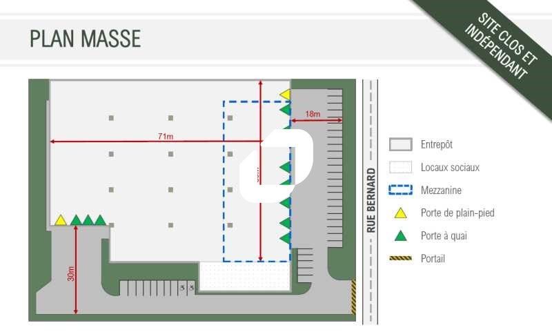 Location entrepots 6713 m² non divisibles