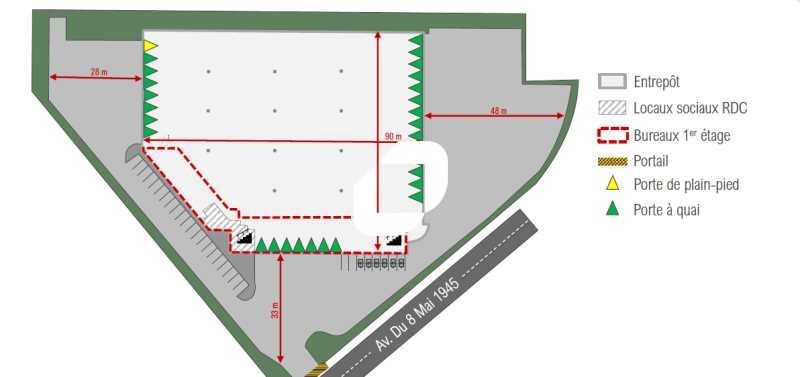 Location entrepots 6026 m² non divisibles