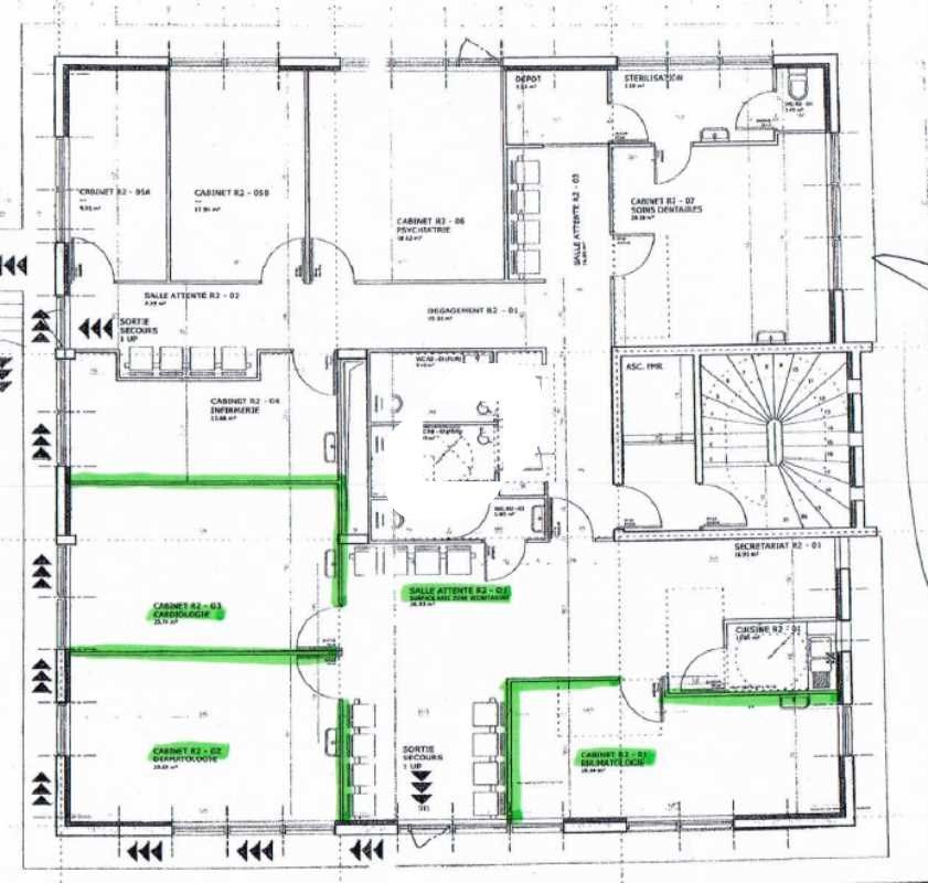 Vente bureaux 104 m² non divisibles
