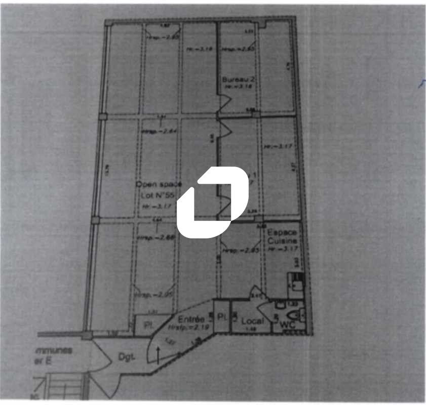 Vente bureaux 116 m² non divisibles