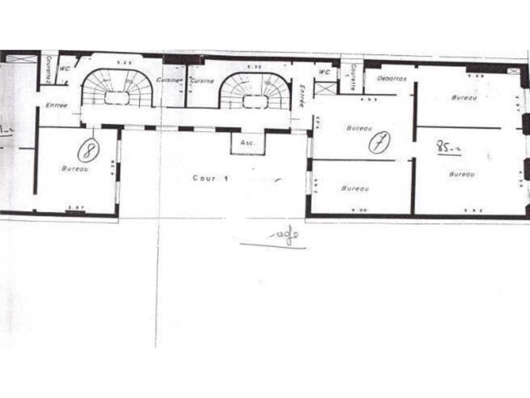 Location bureaux 83 m² non divisibles