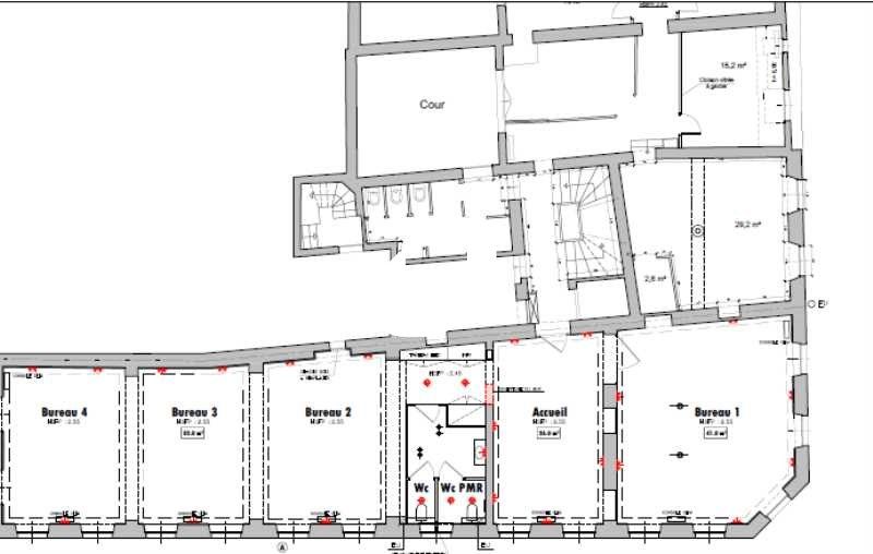 Location bureaux 205 m² non divisibles