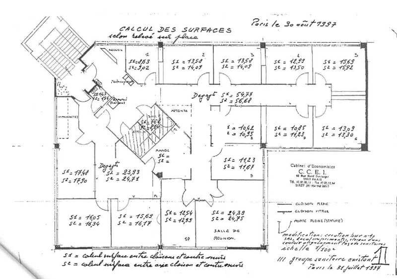 Vente bureaux 300 m² non divisibles