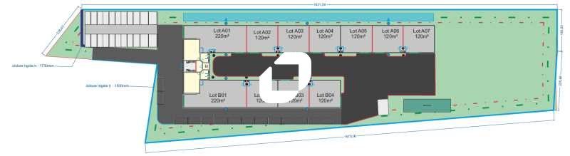 Location entrepots 1400 m² divisibles à partir de 120 m²