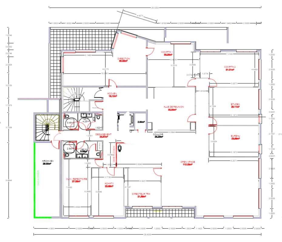 Location bureaux 336 m² divisibles à partir de 28 m²