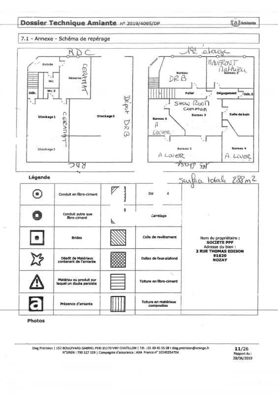 Location bureaux 150 m² non divisibles