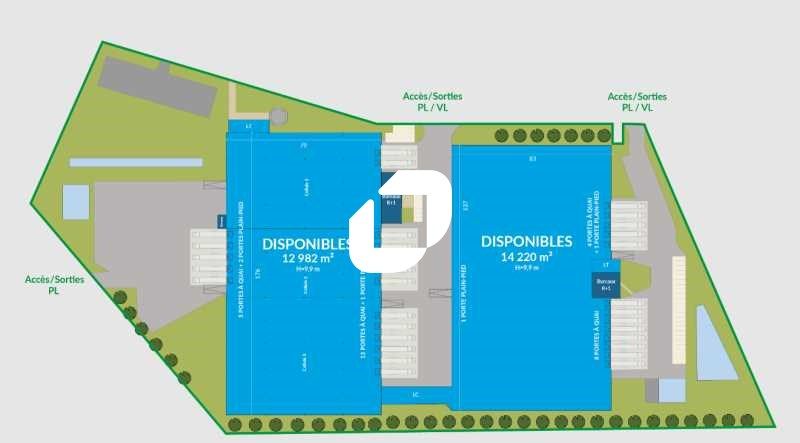 Location entrepots 27183 m² divisibles à partir de 12982 m²