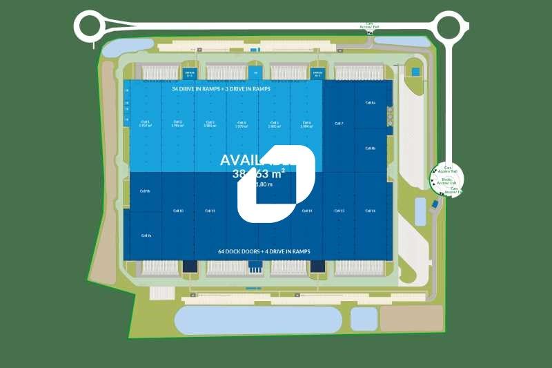 Location entrepots 38163 m² non divisibles