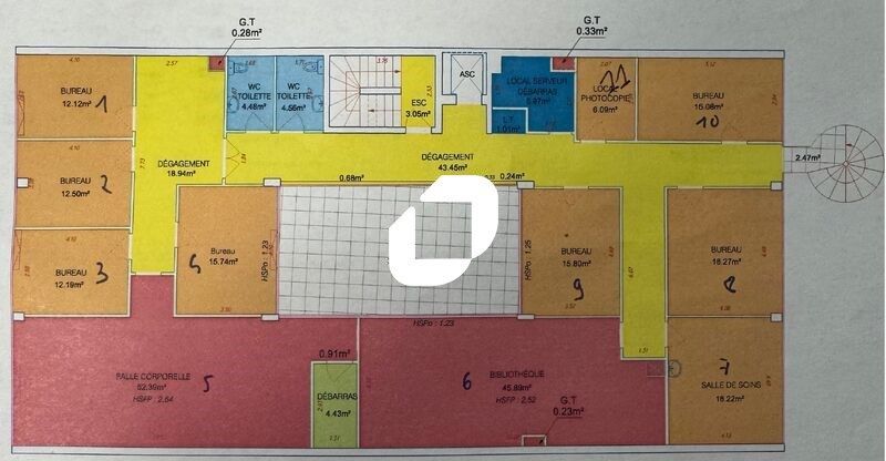Location bureaux 148 m² divisibles à partir de 12 m²