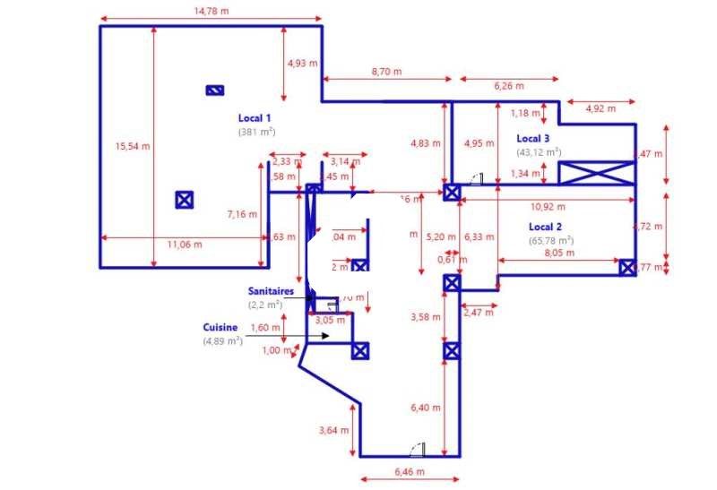 Location entrepots 390 m² non divisibles