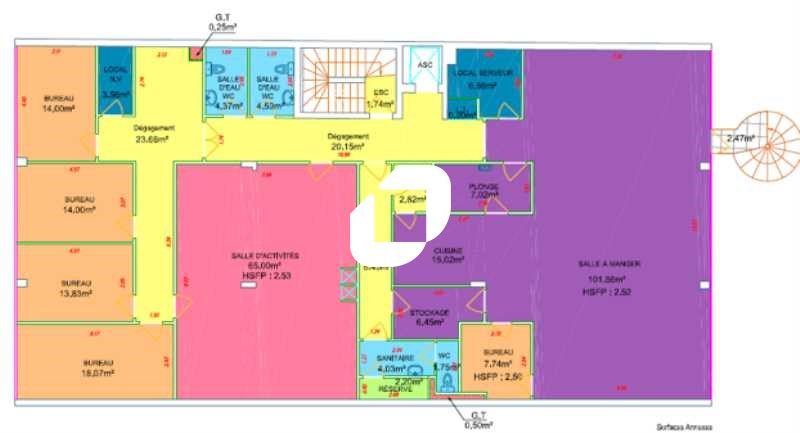Location bureaux 466 m² divisibles à partir de 46 m²