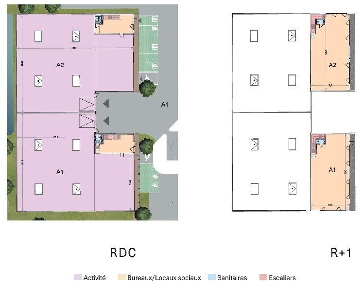 Vente entrepots 3988 m² divisibles à partir de 451 m²
