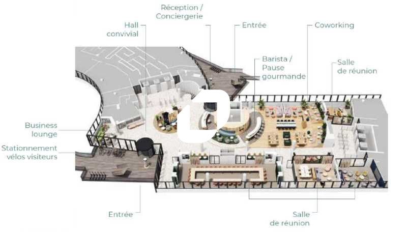 Location bureaux 5454 m² divisibles à partir de 333 m²