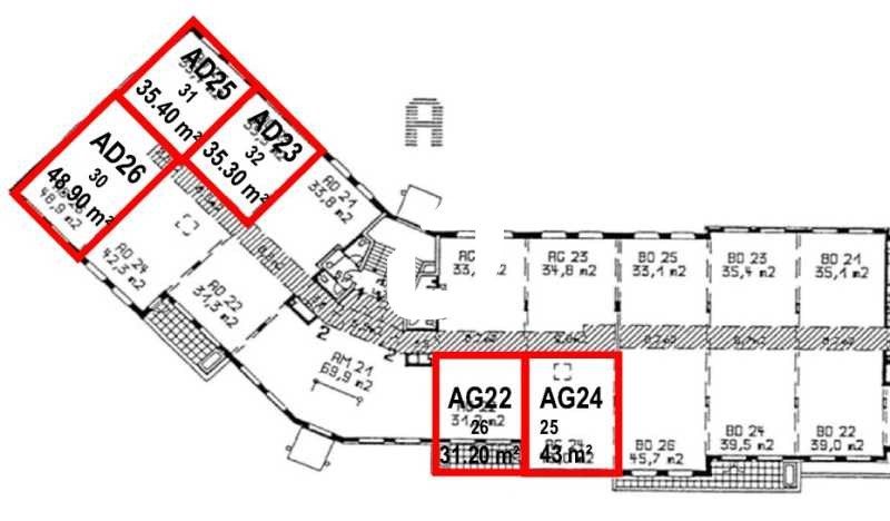 Location bureaux 194 m² divisibles à partir de 74 m²