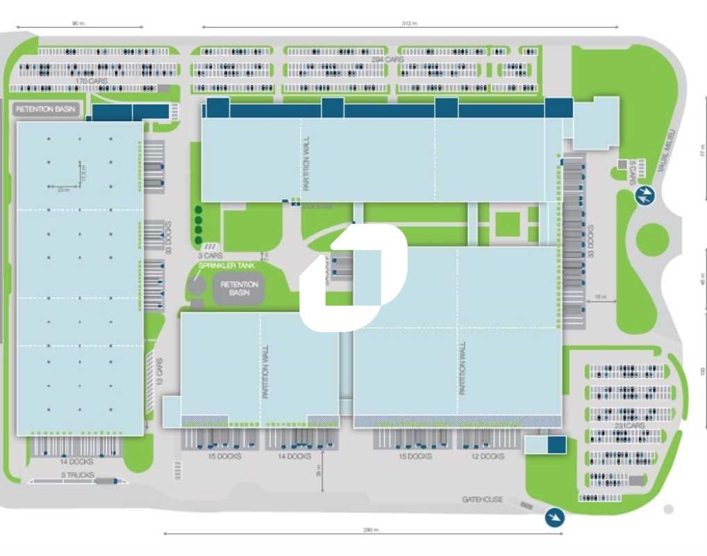Location entrepots 22500 m² divisibles à partir de 11300 m²