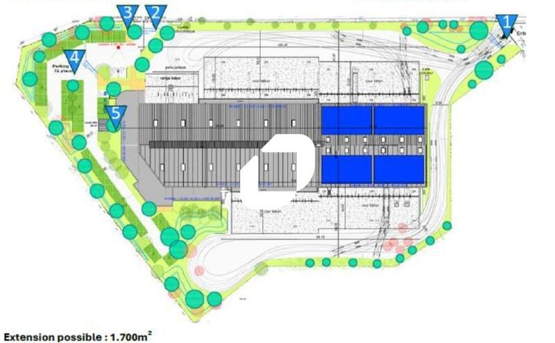 Location entrepots 5517 m² non divisibles