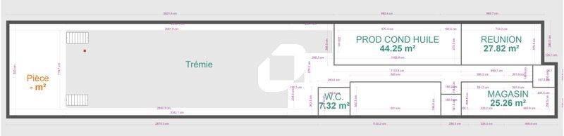 Location bureaux 600 m² non divisibles