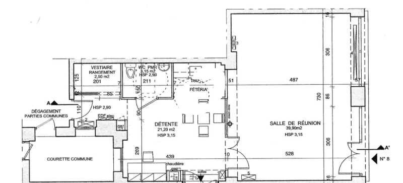 Location bureaux 70 m² non divisibles
