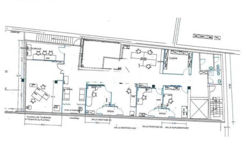 Location bureaux 555 m² divisibles à partir de 233 m²