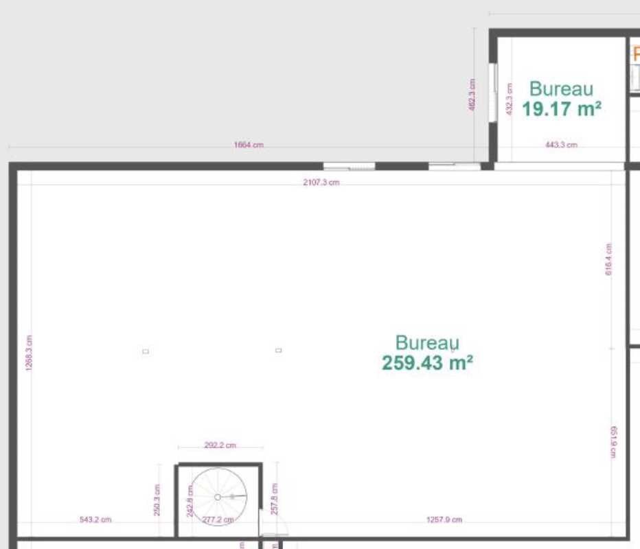Location bureaux 353 m² divisibles à partir de 73 m²